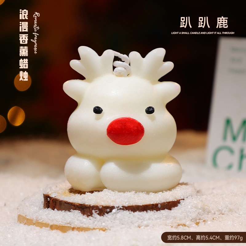クリスマス装飾香りキャンドルギフトボックスクリスマスツリー雪だるま高齢者寝室ホームクリエイティブクリスマスギフト|undefined
