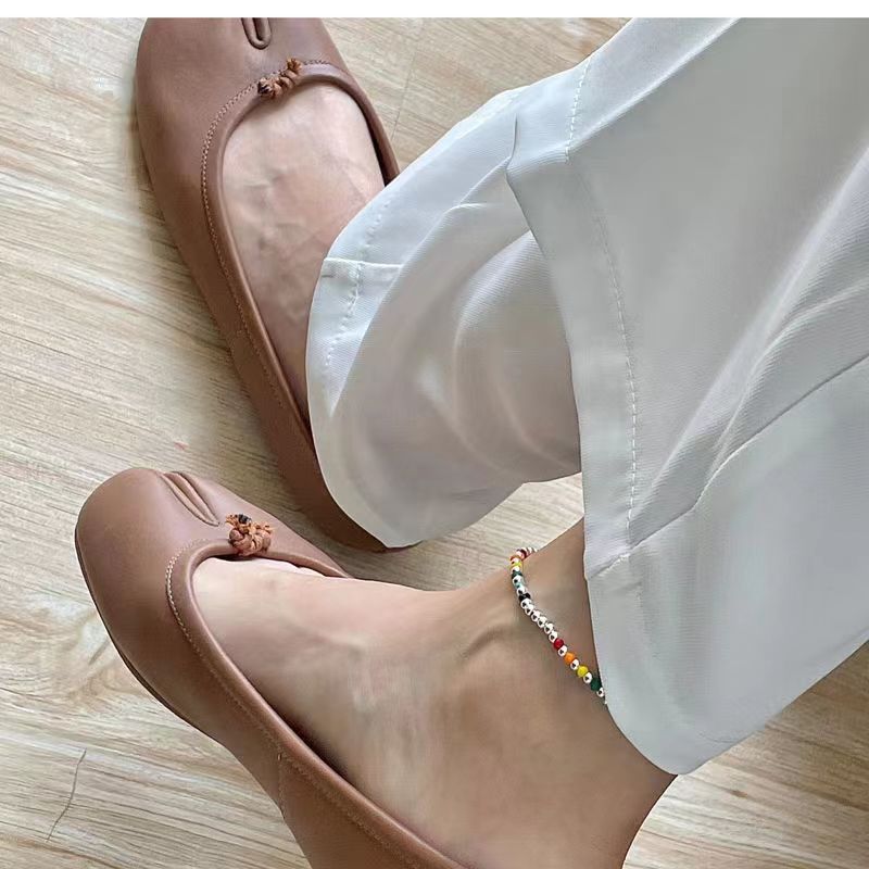 Diseño de nicho coreano de plata esterlina 925 cuentas a mano arco iris elástico primavera y verano fresco dulce y picante lindos pies