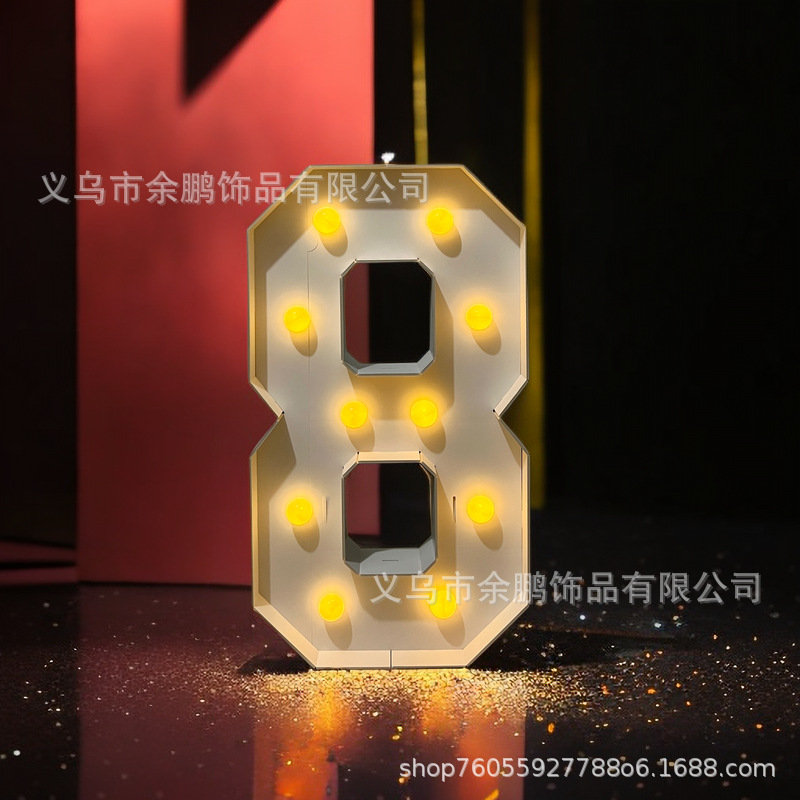 Tablero de KT diseño de luz digital accesorios de la foto decoración del partido fábrica de cumpleaños al por mayor transfronteriza escena de Amazon