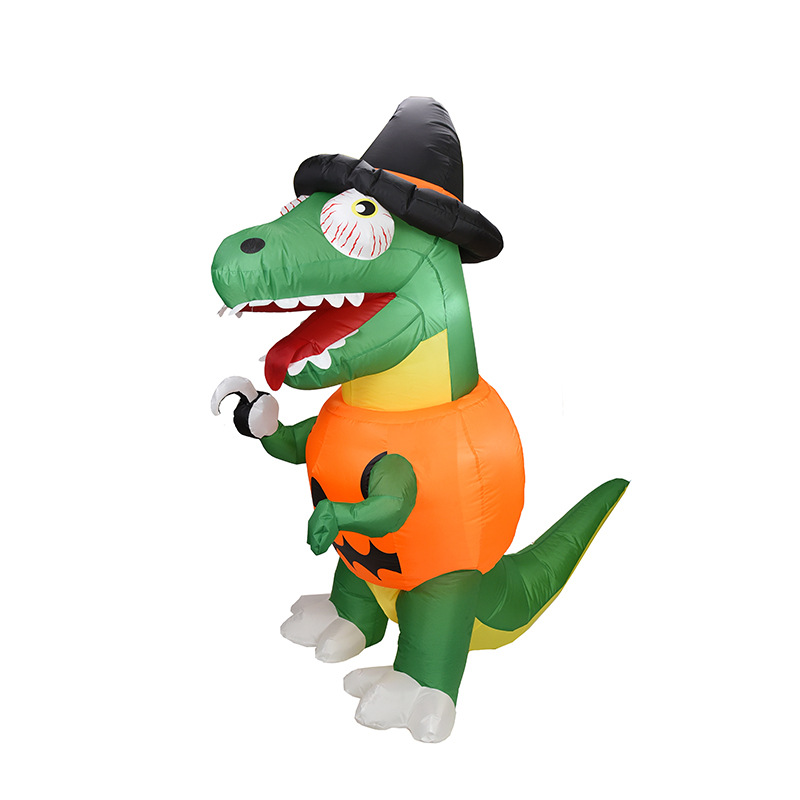 Transfronterizo Halloween calabaza dinosaurio molde de aire 1.8m dinosaurio infláble decoración de Halloween fantasma molde de aire infláble
