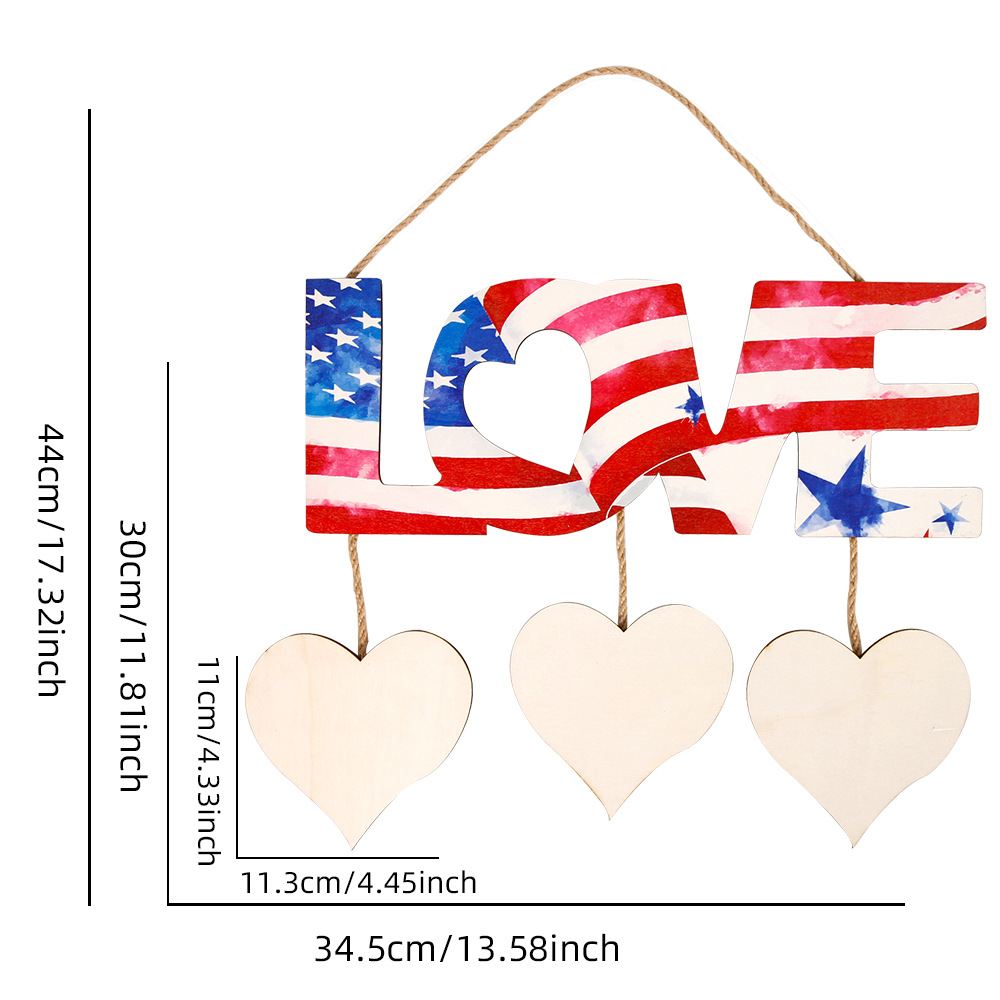Letrero de madera del Día de la Independencia de Amazon, placa de madera con bandera estadounidense, decoración para fiestas americanas, letrero de bienvenida vintage para puerta, decoración colgante