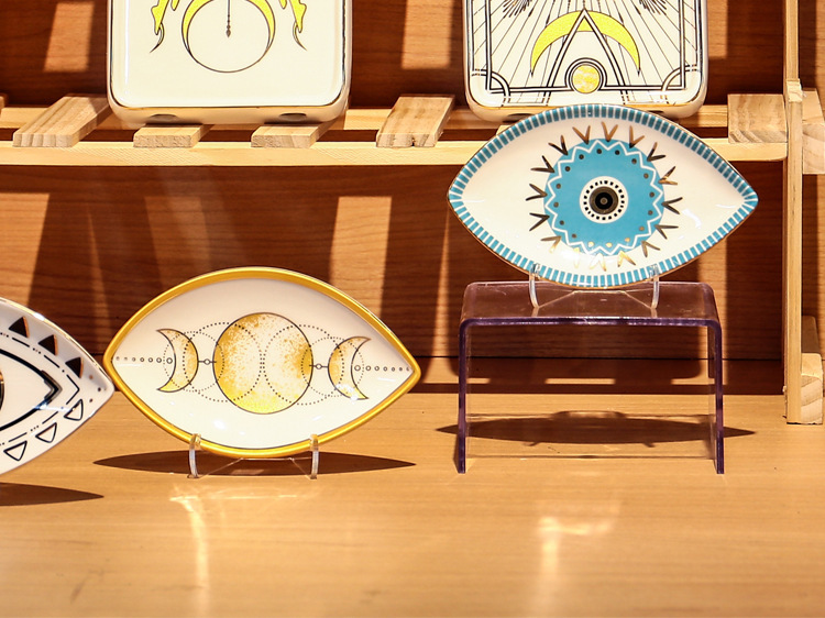 Ceramic Oval Tray - Moon Design