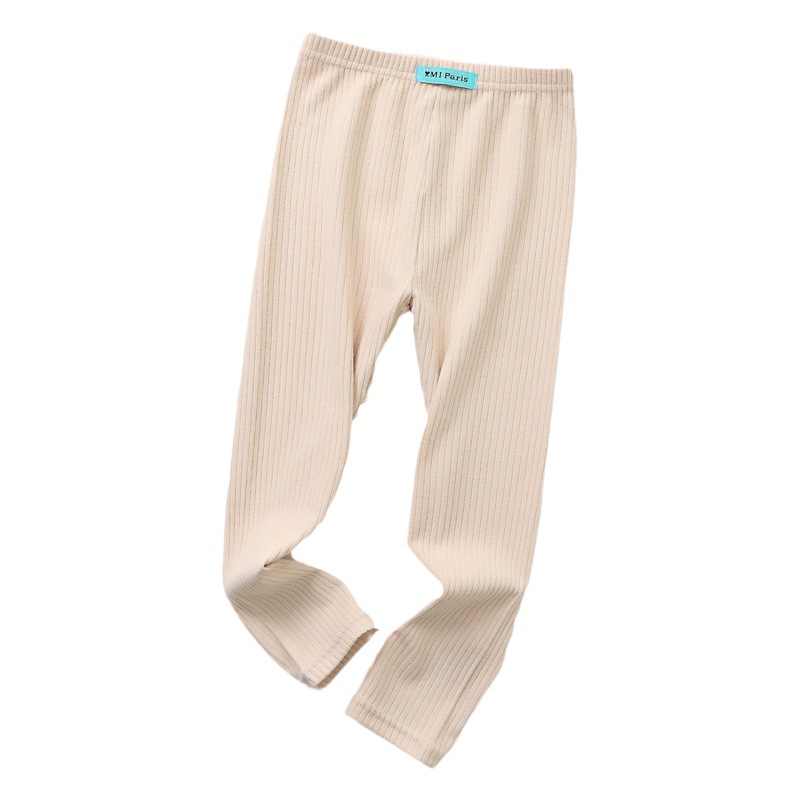 Children's Spring and Autumn Home Pants, Elastic Slim-Fit Warm Leggings, Girls' Ribbed Sleep Pants, Corduroy Autumn Pants, Cross-Border In-Stock Items