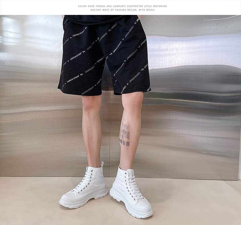 Canvas Shoes High Top Unisex Thick Sole Casual White Trainers_voghion.com