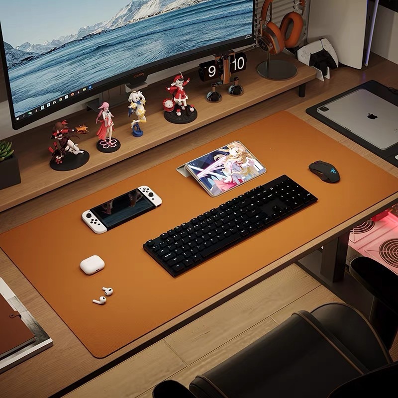 Leather Mouse Pad, Extra Large Laptop Keyboard Pad, Desk Pad, Student Writing Pad, Waterproof and Non-Slip