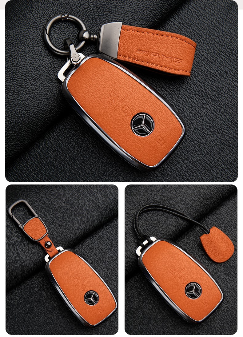 Suitable for Mercedes-Benz Amg Key Cover G63 High-End G500 Leather Key Case Gle Gtr Gt50 Car Key Shell