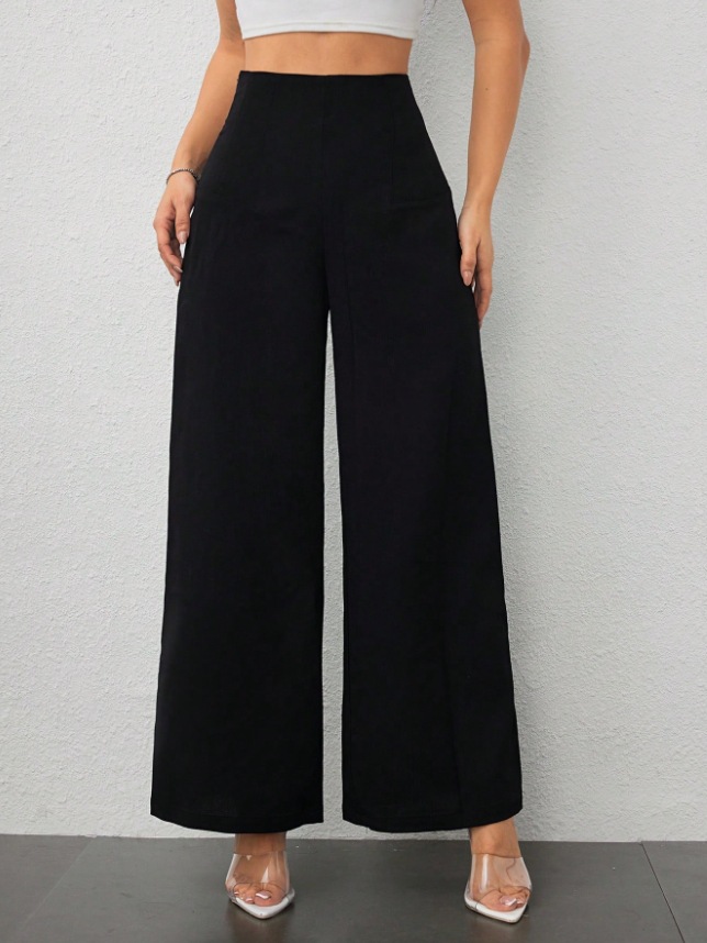 2025 Cross-border Europe America Amazon Autumn New Women's Fashion Casual Office Leisure Draped Slimming Wide Leg Pants