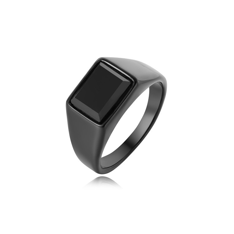 15g Weight Rings Classification 13, 7 Ring Size Vintage Style Geometric Titanium Steel Unisex Rings Men Band Rings