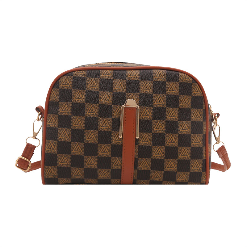 Mochila de moda vintage flores 2024, otoño y invierno nuevo mini bolso cuadrado simple, textura de estilo occidental, bolso de hombro.