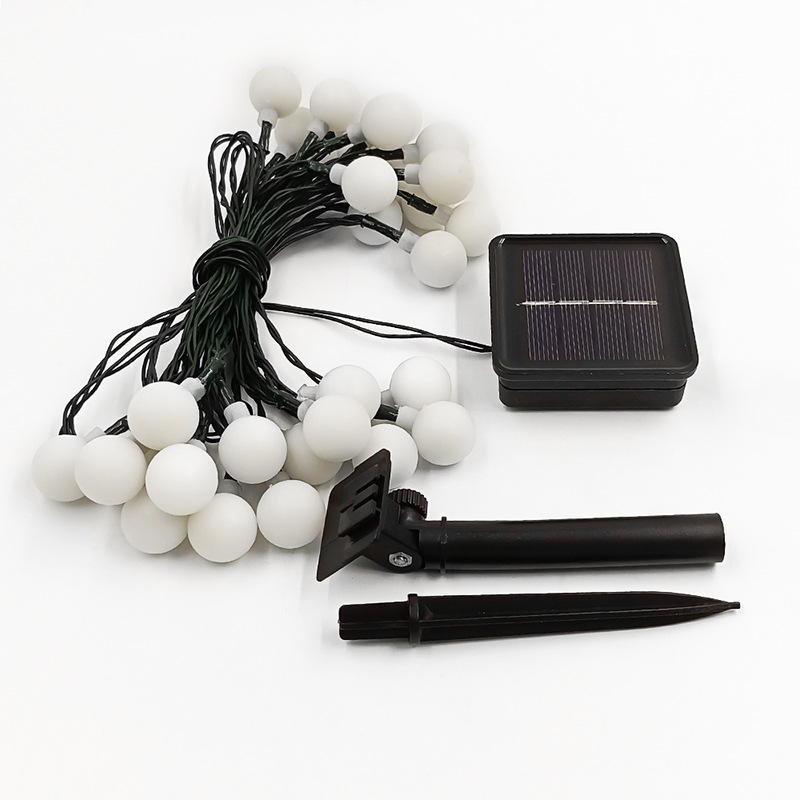 跨境LED防水彩灯圆球形拍照灯球圣诞装饰树灯泡串户外庭院彩灯串