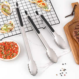 不锈钢夹头食物夹户外烧烤夹烤肉夹自助餐夹牛排夹面包店烘焙食品