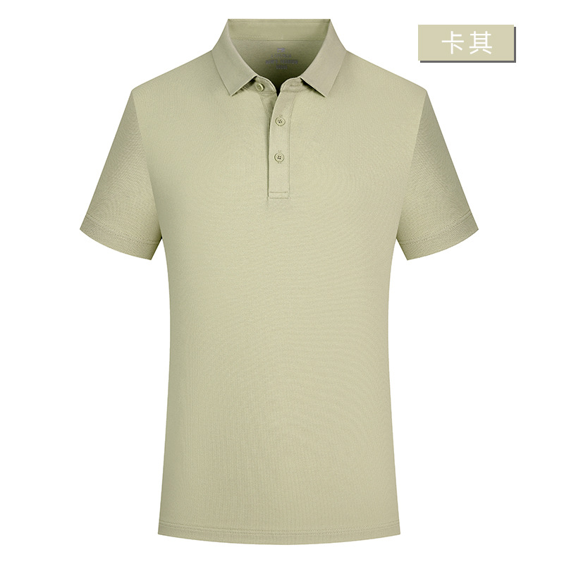 Xinjiang algodón de fibra larga 5A grado tecnología antibacteriana camisa de polo logotipo personalizado impreso de alta gama ropa de trabajo de manga corta overoles de verano
