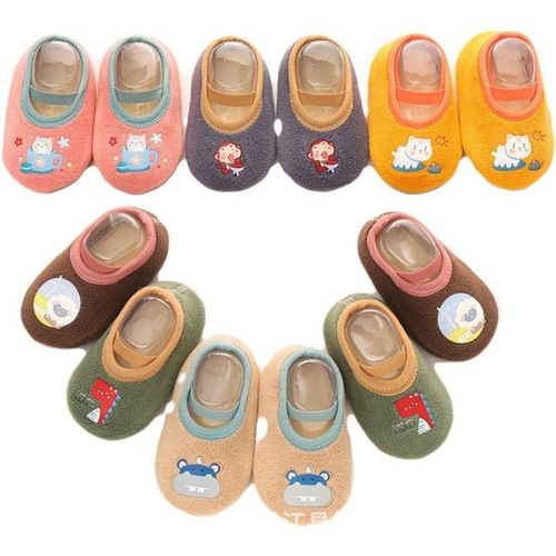 Factory Wholesale Children's Floor Socks for Spring, Autumn, Winter - Padded and Thick Warm Insulation Anti-Slip Learning Socks for Babies - Indoor Non-Slip