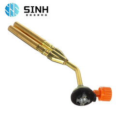 新款2021卡式噴火槍焊槍手動點火雙管噴槍銅管釺焊噴頭丁烷瓦斯槍