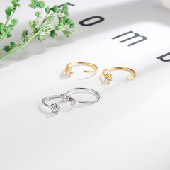Six-claw zirconium earring hook for women, ear piercing earrings, small ear bone ring, simple and versatile, 2022 new fashion earrings