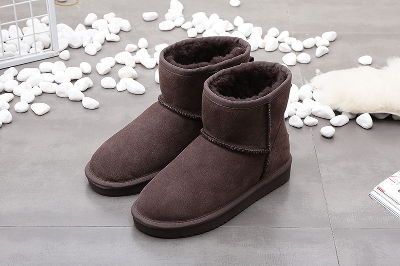 Women's short boots Flat cotton boots with lint all go with student cotton shoes_voghion.com