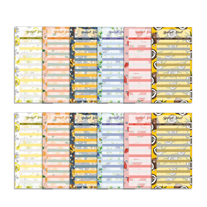 Tarjeta de presupuesto de frutas A6