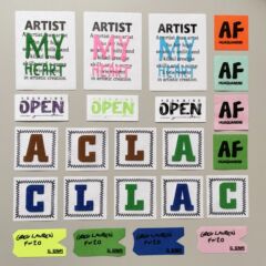 Short Staple Handmade 3D Letter Series Fashion Accessory DIY Decorative Fabric Badges, suitable for handbags and hats matching