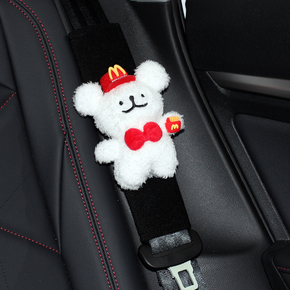 Car Safety Belt Shoulder Cover Women's Anti-wear Clothes Summer Cute Line Puppy Car Safety Belt Shoulder Cover Soft