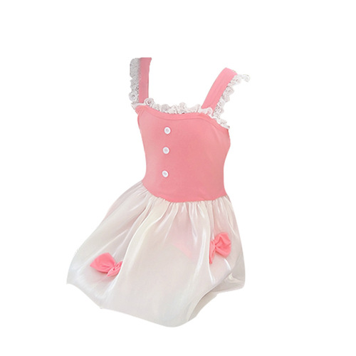 Children's swimsuit for girls, stylish one-piece for young children, cute, fluffy skirt princess with bow, vacation swimsuit