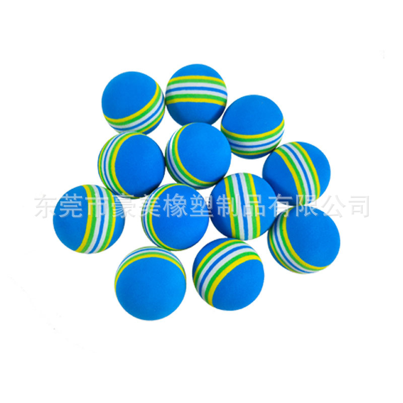 Directo de fábrica EVA bola EVA pelota de juguete de juegos EVA pelota de práctica de golf gato perro mascota bola del arco iris