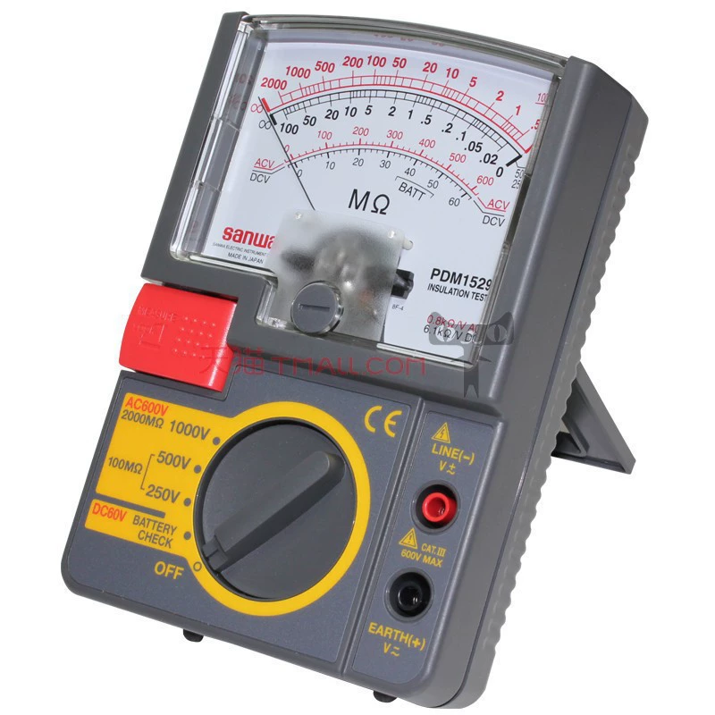 Sanwa Япония Три-и портативный указатель Изоляция Сопротивление Тестер PDM509S Механический аналоговый мегаомметр