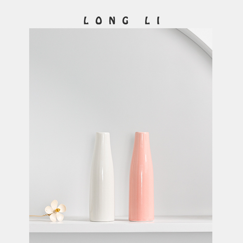 Longli Ceramic Aromatherapy Bottle Creative Home Living Room Mini Ceramic Vase Ornaments Decorated With Hydroponic Flowers