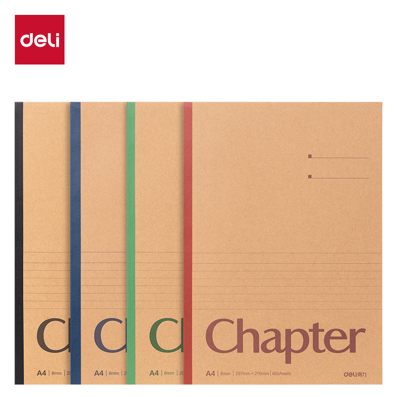Delik N66 - A530 / B580 / A460 papel kraft soft copy simple horizontal libro de registro de trabajo comercial image 8