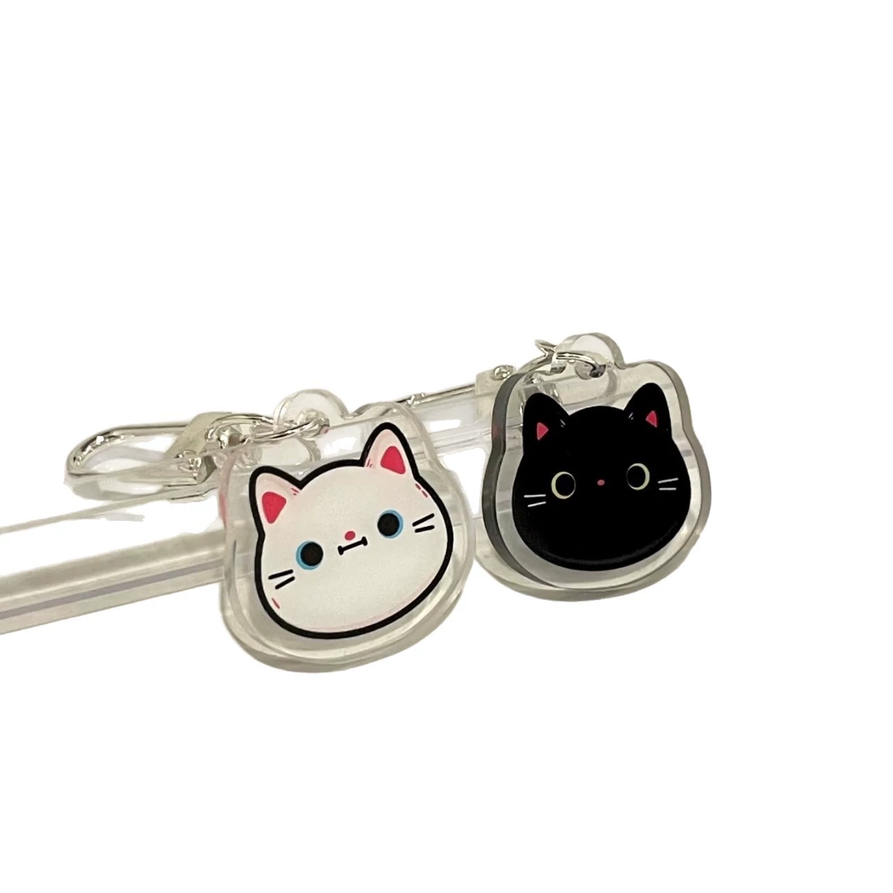 Creative cute acrylic keychain, school bag, backpack accessory, cartoon pendant, custom-made
