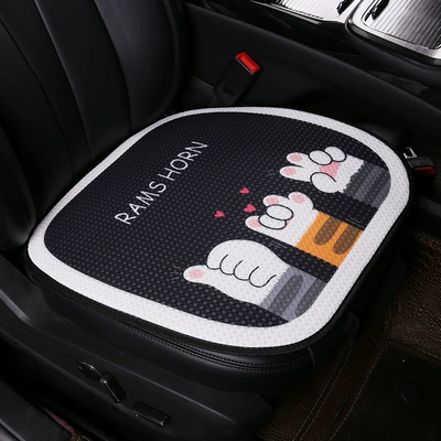 New Car Seat Cushion, Universal for All Seasons, Linen Seat Cushion, Half-Wrapped Waist-Cushion, Summer Cooling Pad, Non-Slip Breathable Seat Cushion Cover (Seat cushion, seat cover) - single-seat-cushion-honeycomb-note-pattern