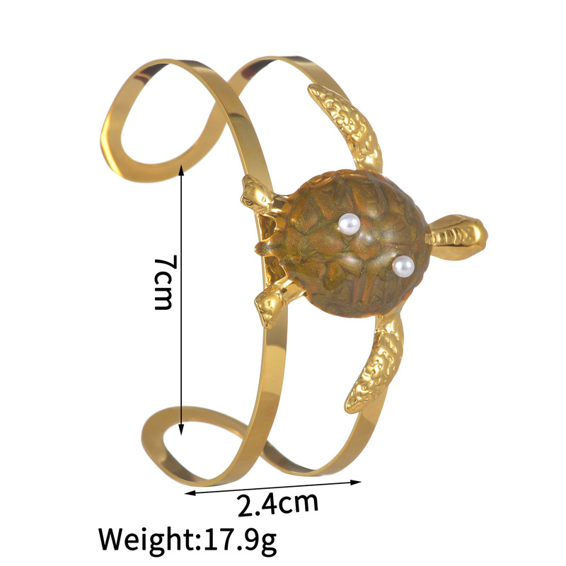 27g Weight PVD Coated Gold Plating Process 18K Real Gold Plated Plating Material Stone-Free Inlay Material Bangle Classification 1 Piece Quantity Casual, Holiday, Street Occasion 304 Stainless Steel Material Scallop, Conch Pattern Women's Gender Retro, Marine Style Style Waterproof Non Tarnish, Plating Craft PVD Coated Real Gold Plated Scallop Conch 304 Stainless Steel Retro Marine Style Waterproof Non Tarnish 304 Stainless Steel Bangle 无