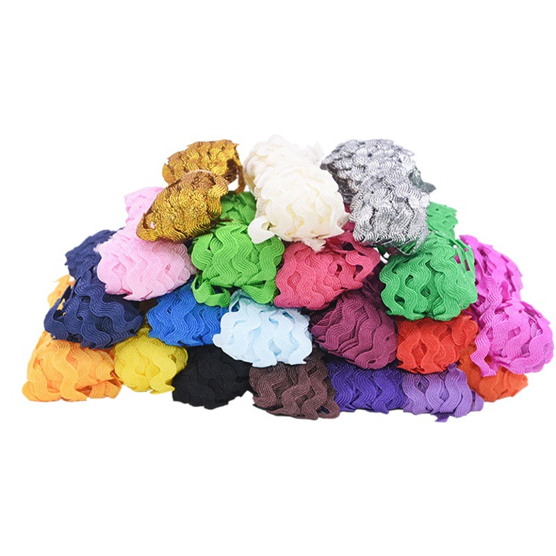 En stock 0,5-1cm polipropileno S onda patrón cinta encaje marinero cinturón cortina decoración hecha a mano DIY accesorios de ropa