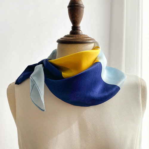 [Wholesale] Mulberry silk scarf small square scarf for women, fashionable and versatile spring, autumn and winter long thin scarf