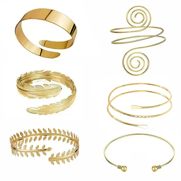 Amazon Cross-Border Best-Selling Metal Arm Bracelets, Women's Jewelry, Men's Bracelets, Trendy Accessories, Factory Direct Sales, Stackable Wear