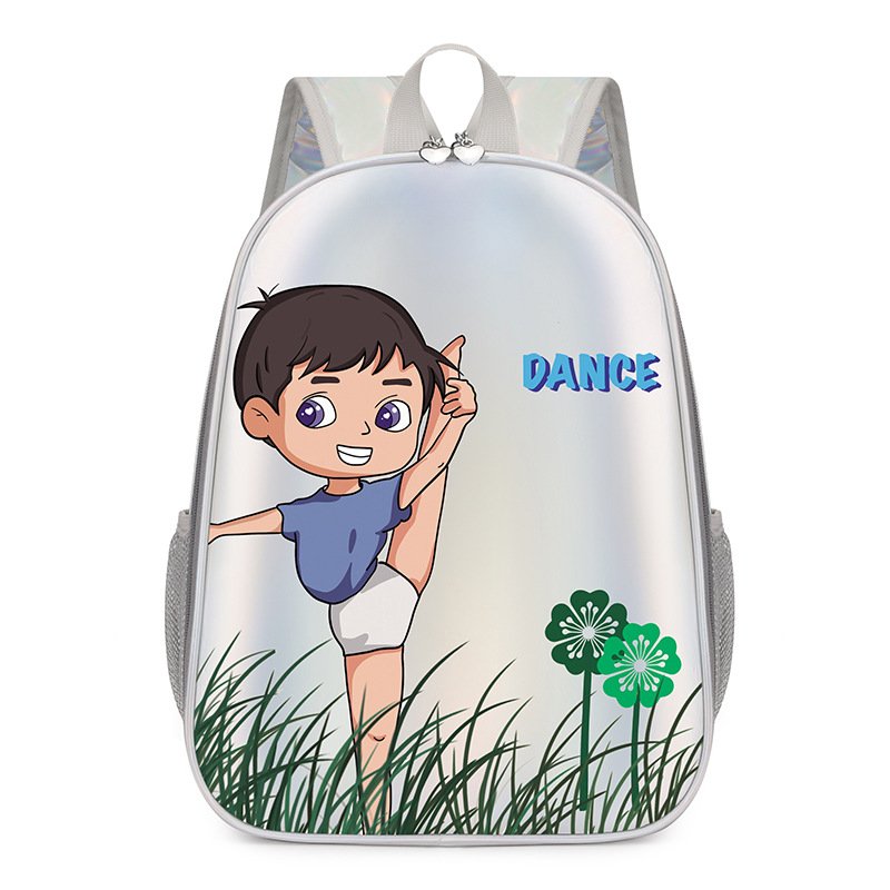 Bolso de baile para niñas de moda coreana Bolso de práctica para niños y niñas de gran capacidad con láser de aire occidental 2025 nueva mochila para niños