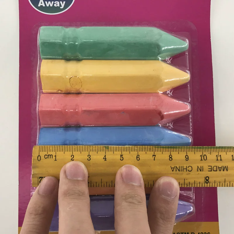 Hexagonal children's chalk, crayons dust-free, 6 pieces