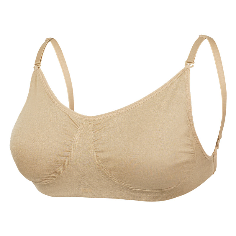 Sujetador invisible con honda para mujer deportiva de baile para adultos, parte superior de tubo, hombro, pecho pequeño, ropa interior sin anillo de acero