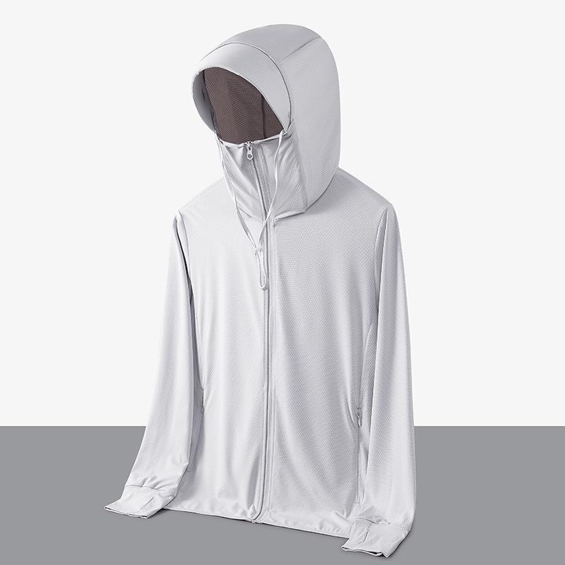 Ropa de protección solar simple y cómoda, gorra de hielo grande, ropa de protección solar ultrafina para hombres y mujeres, ropa de protección solar anti-UV para hombres