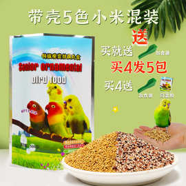 代发鸟粮500g小米鹦鹉粮宠物鸟粮五色黍子虎皮粮牡丹粮食玄凤粮鸟