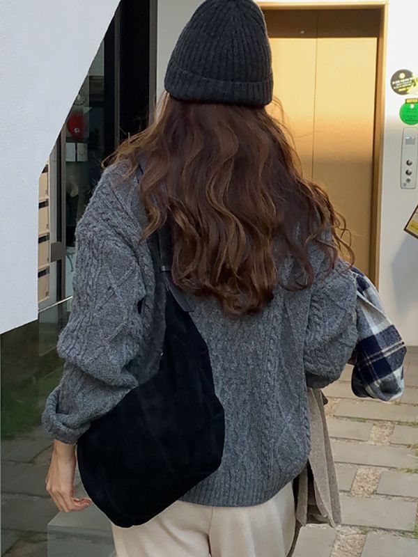 2025年韓国定番コントラストカラー餃子バッグハンドバッグ大容量マットプリーツショルダーバッグ女性用万能バッグ|undefined