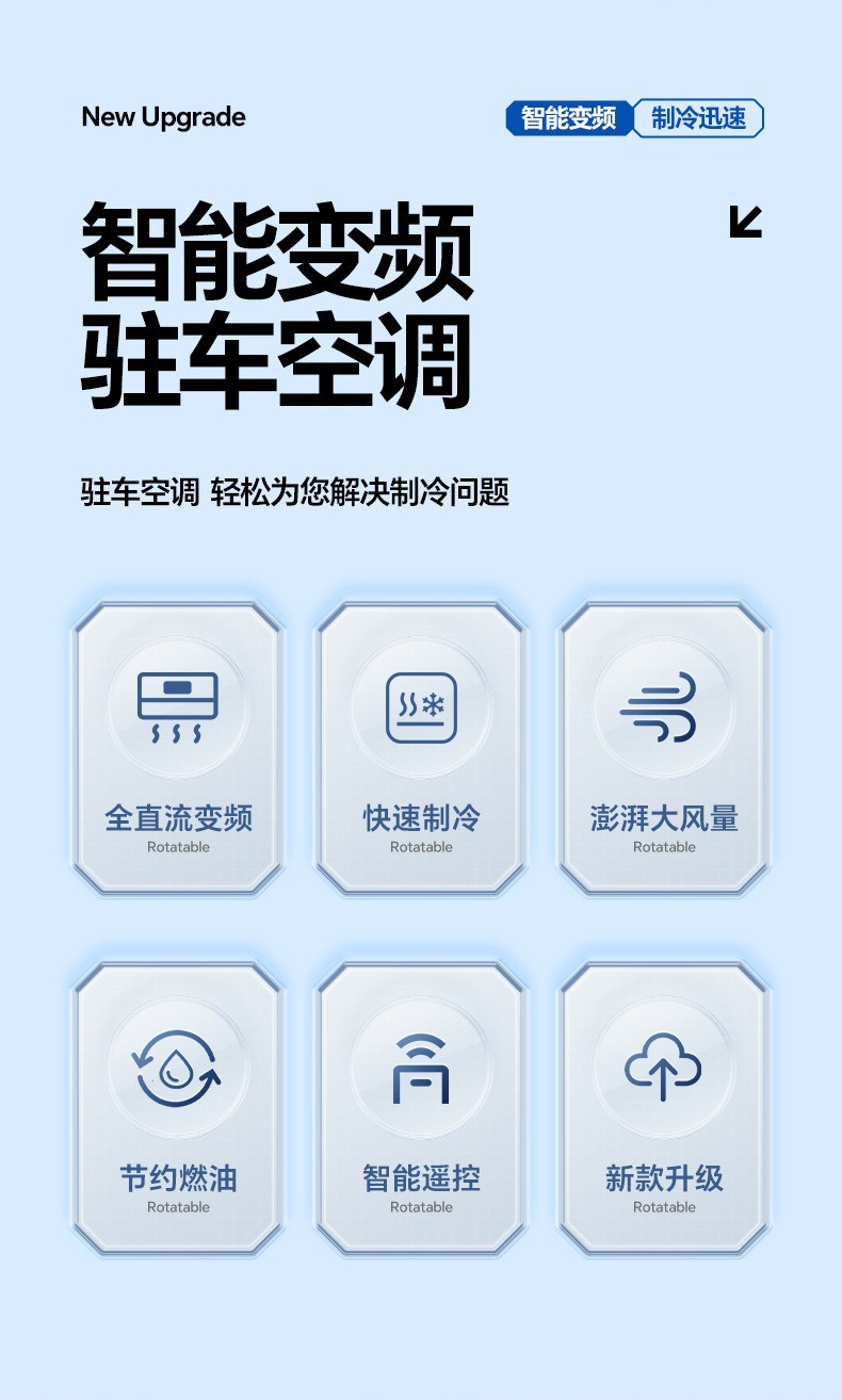Parking air conditioner, car air conditioner, 12V car air conditioner, split-type air conditioner, truck air conditioner, engineering vehicle air conditioner