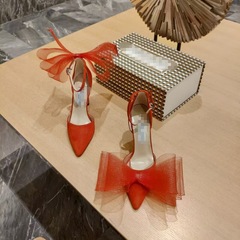 Jimmy Pointed-Toe Modern Sheer Bow Fairy Shoes 2026 Fashionable Sexy Luxurious High-Heeled Shoes Jimmy Pointed-Toe Modern Sheer Bow Fairy Shoes 2026 Fashionable Sexy Luxurious High-Heeled Shoes