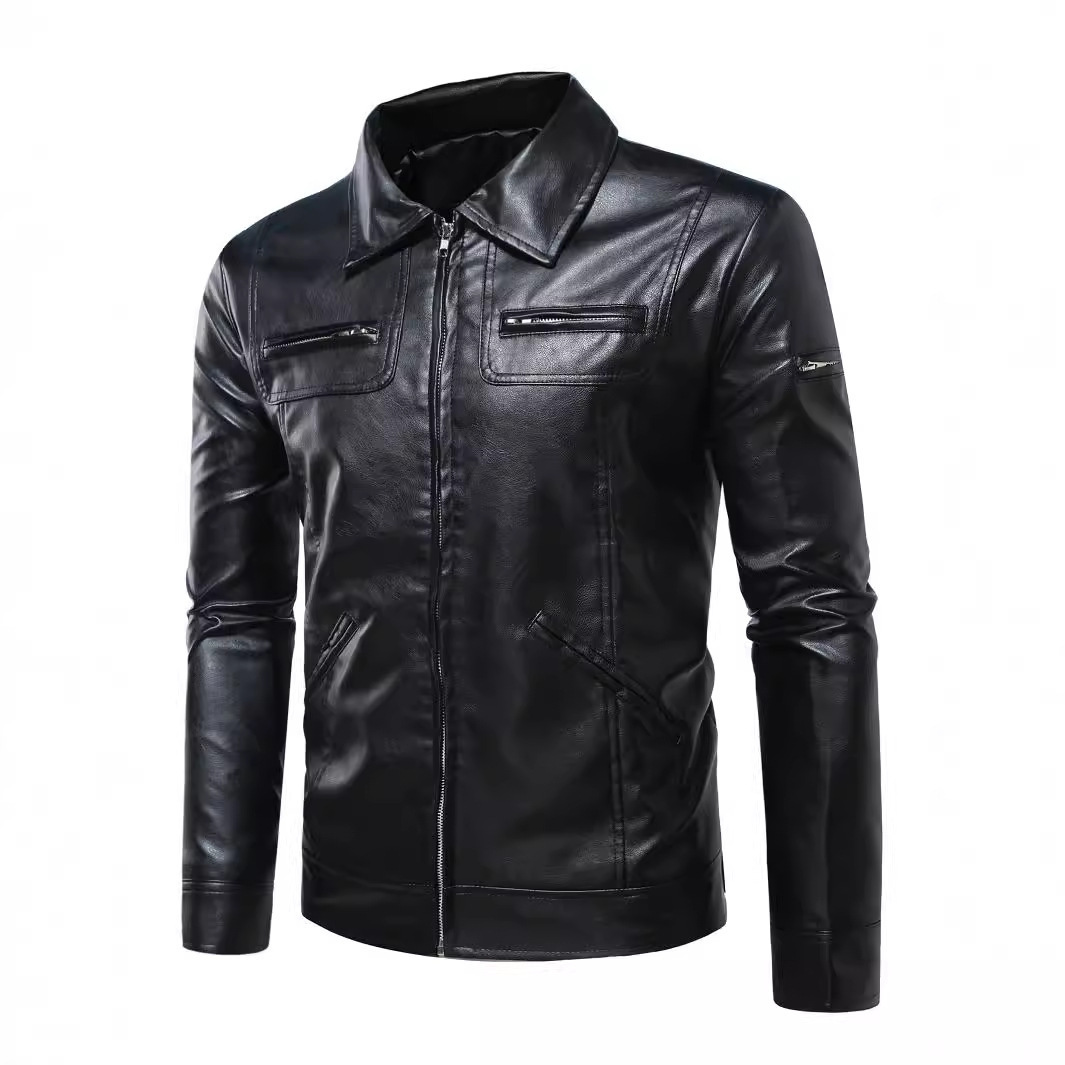Herren PU 2024 neue Motorrad-Lederjacke_voghion.com