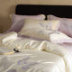Class A Light Luxury Austria 100LF Lanjing Tencel Printed Embroidery Four-piece Set Summer Ice Silk Quilt Cover Bedding