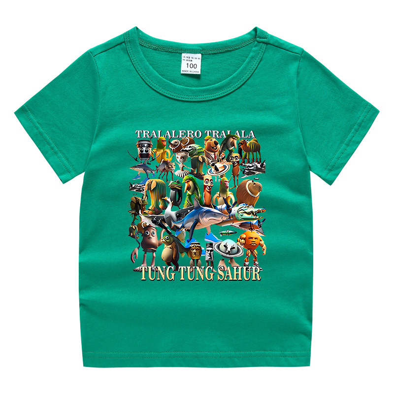 夏男の子服娘ラウンドネック Tシャツホットパンツ韓国風カジュアル半袖ボトムシャツスポーツ学生ショーツスーツ|undefined