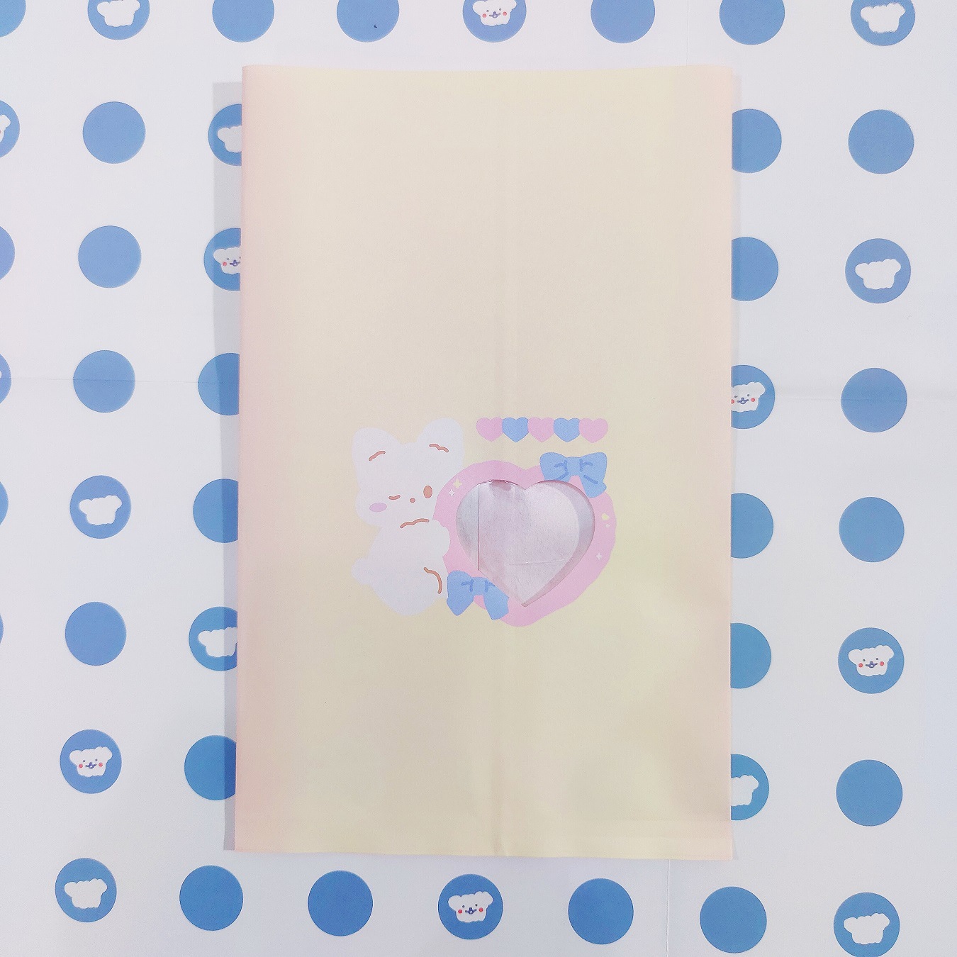 Japonés y coreano ins estilo lindo Internet celebridad FLO conejo bolsa de papel regalo joyería bolsa de embalaje foto accesorios de almacenamiento de papel