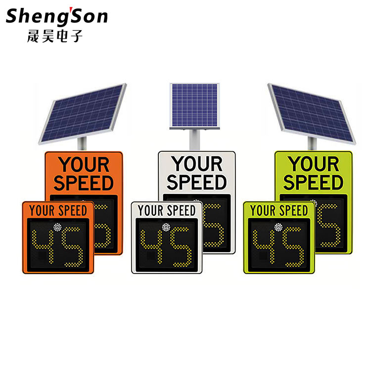 Foreign Trade Cross-Border Oem Solar Reflective Aluminum Alloy Outdoor Road Safety Warning Traffic Signs Radar Speed Measurement