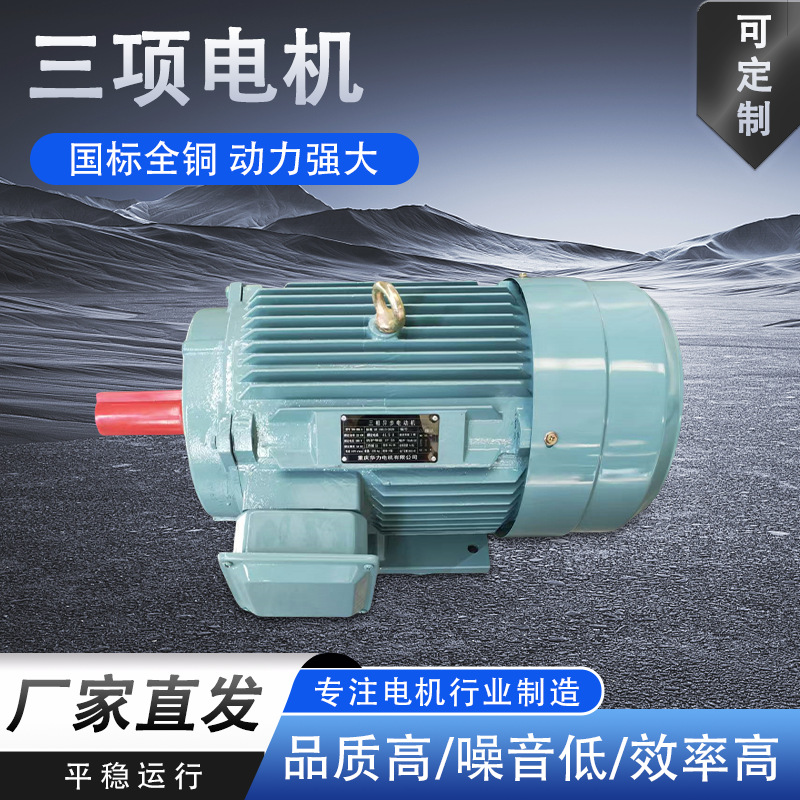 全新全铜国标大功率三相电75KW-200KW2极4极6极8极380V支