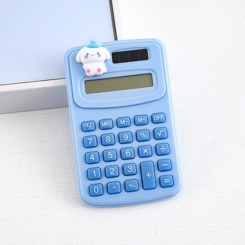 Calculadora mini de dibujos animados, diseño creativo para estudiantes