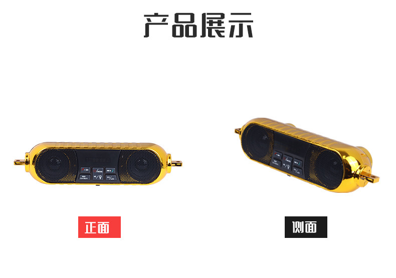 12V Power Supply with Bluetooth Handlebar Audio, Hands-Free Phone Answering, Mp3 Player, Motorcycle Audio Speaker